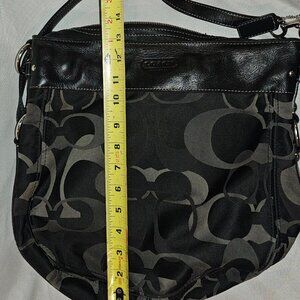 Coach Peyton Black /Gray Tote Carryall Shoulder Bag